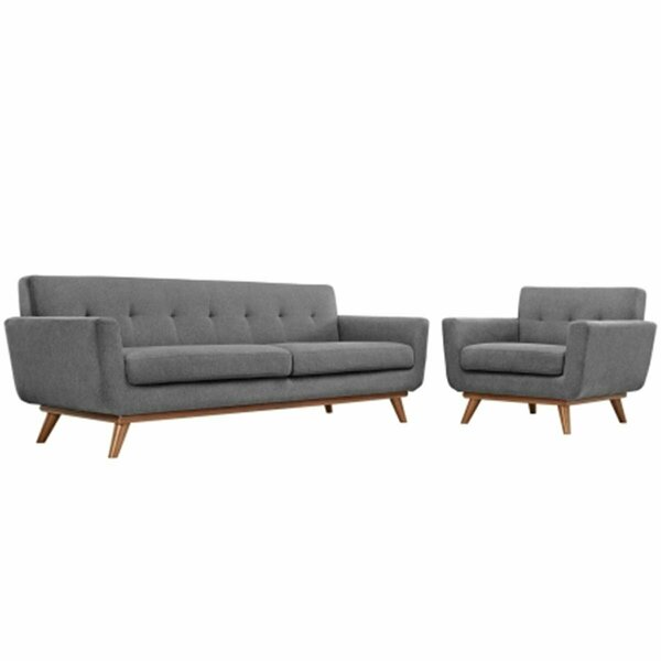East End Imports Engage Armchair and Sofa Set of 2- Gray EEI-1344-GRY